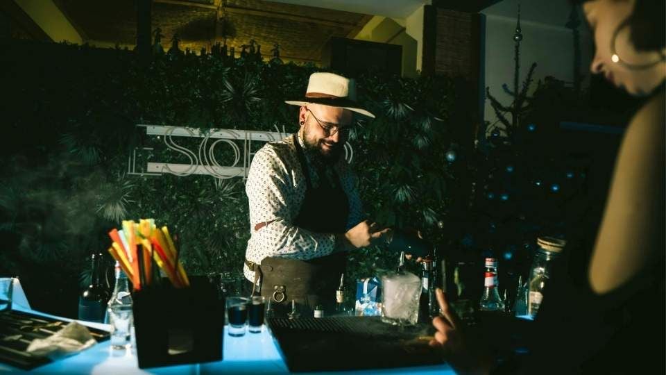 bartender at a nightclub